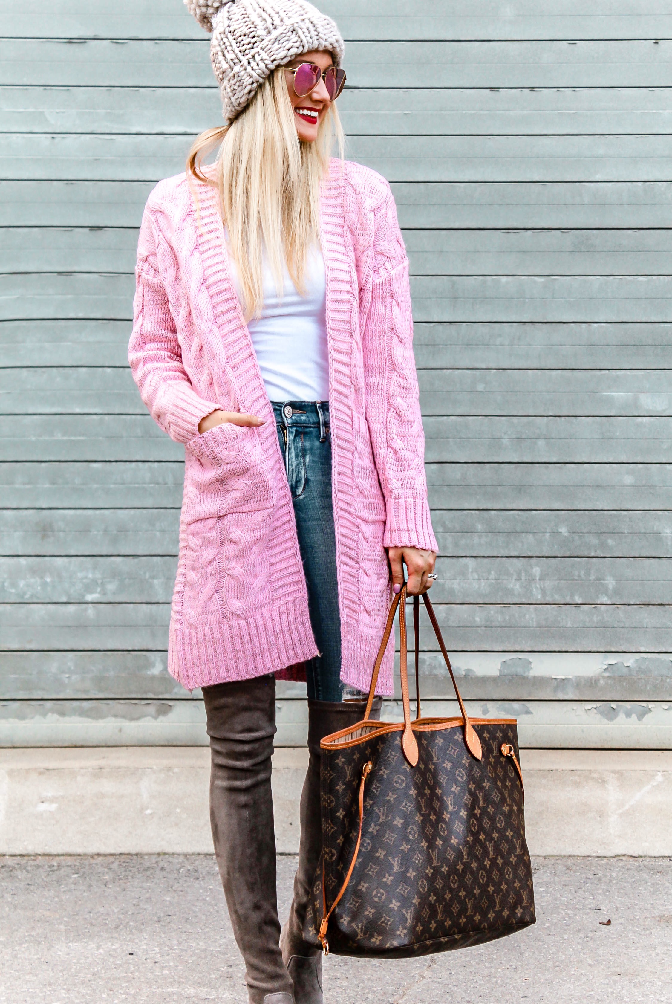 The Perfect Light Pink Cardi + My Trick to Whiter Teeth | love 'n' labels www.lovenlabels.com