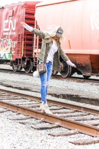 urban style on railroad tracks