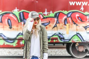 urban style on railroad tracks