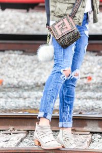 urban style on railroad tracks
