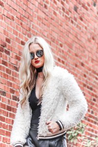 white-fur-jacket-and-leather-skort