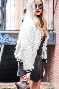 white-fur-jacket-and-leather-skort