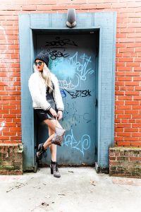 white-fur-jacket-and-leather-skort