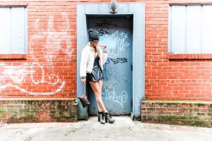 white-fur-jacket-and-leather-skort