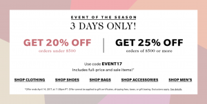 Shopbop Event of the Season Sale | love 'n' labels www.lovenlabels.com