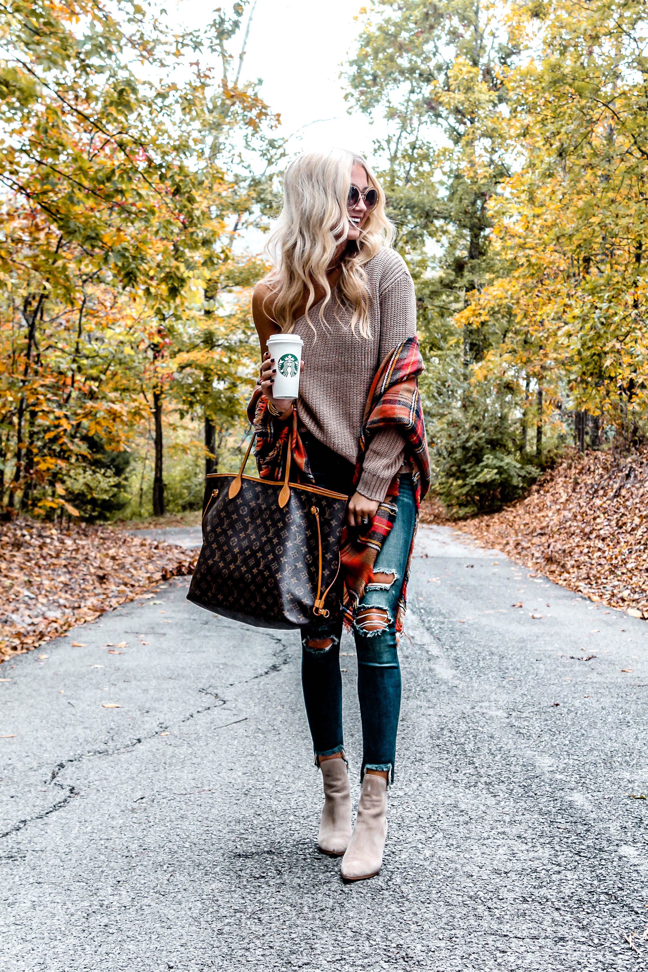 Affordable, Fall Outfit + Current Makeup Routine | love 'n' labels www.lovenlabels.com